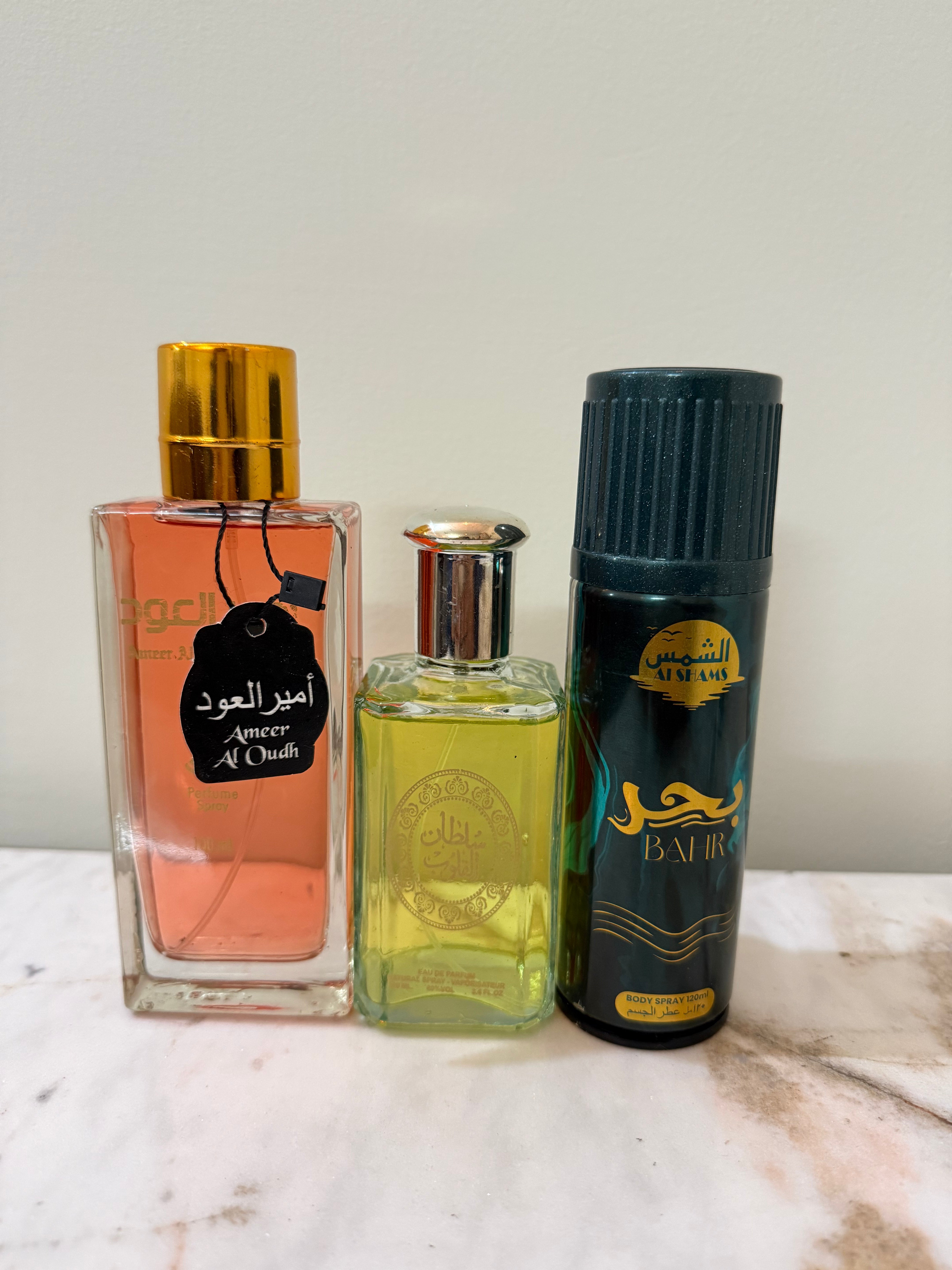 Pack of 3( Ameer ul aud Aud ul sultan and body spray)100ML